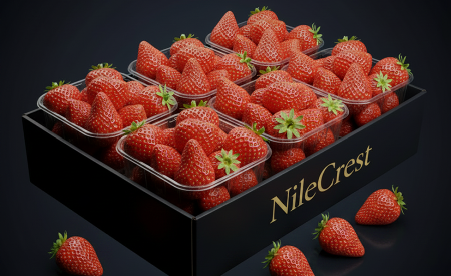 Fresh export-grade Egyptian strawberries from Nile Crest, NC-FR-04