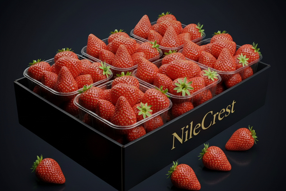Fresh export-grade Egyptian strawberries from Nile Crest, NC-FR-04