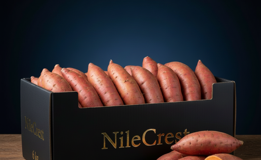 Fresh export-grade Egyptian sweet potatoes from Nile Crest, NC-FR-03