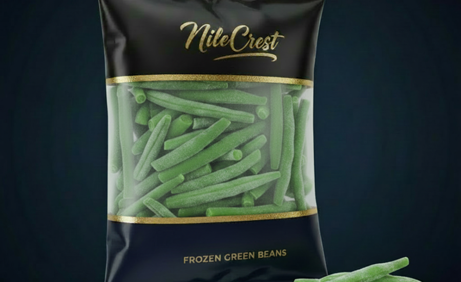 Frozen green beans from Nile Crest, export-grade Egyptian vegetables