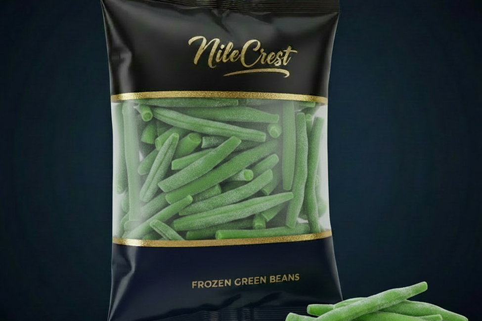 Frozen green beans from Nile Crest, export-grade Egyptian vegetables