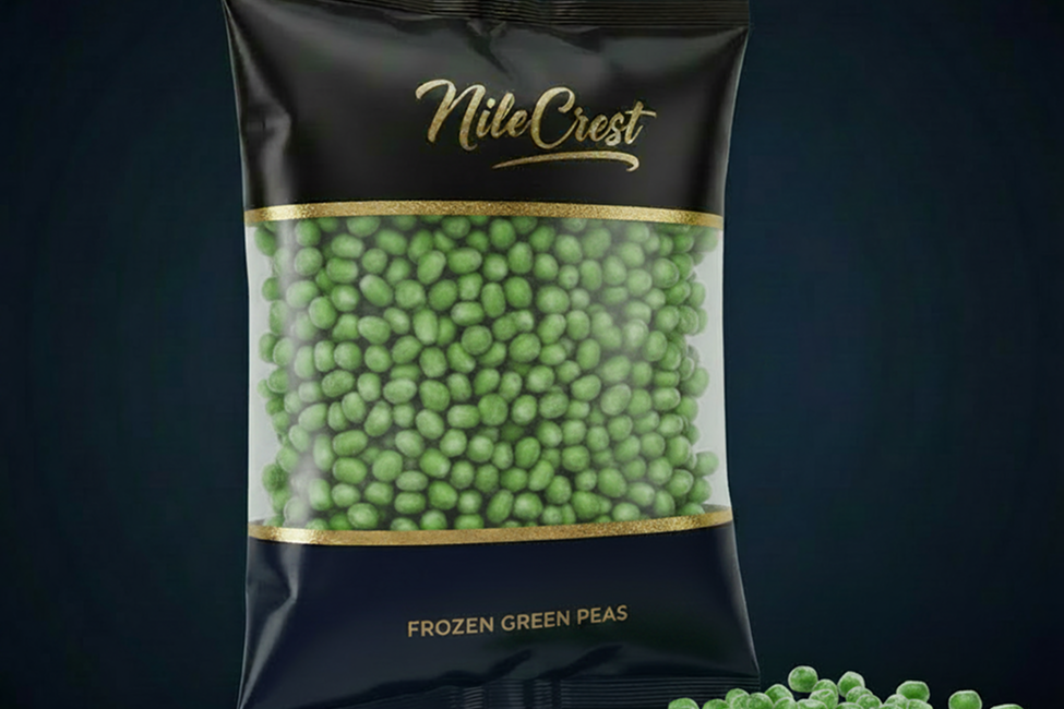 Frozen green peas from Nile Crest, export-grade Egyptian vegetables