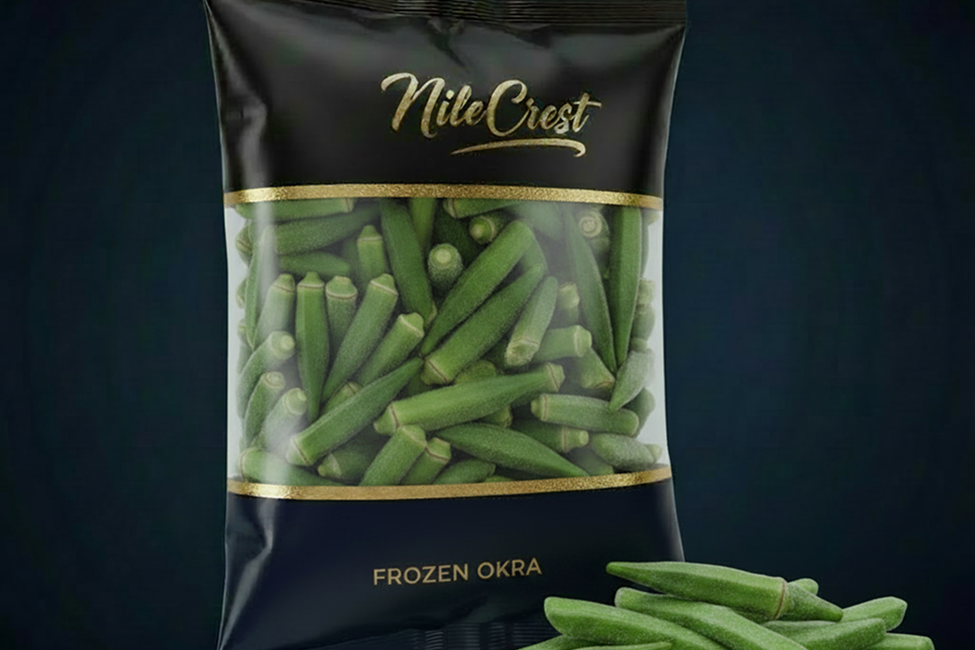 Frozen okra from Nile Crest, export-grade Egyptian vegetables